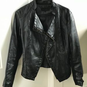 Steve Madden size Small Faux Black Leather Jacket